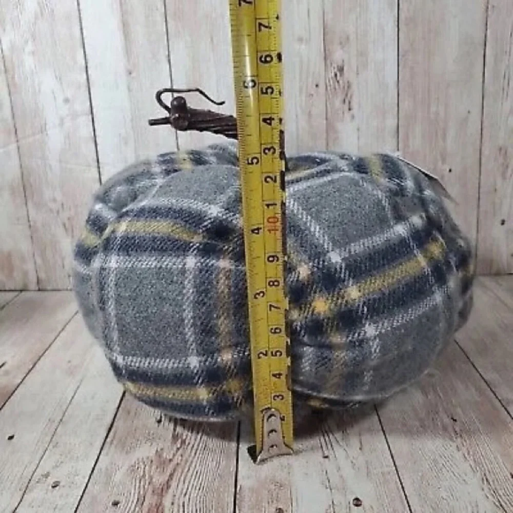 🍃 CHECKERED FABRIC PUMPKIN 🍃